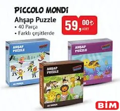 PİCCOLO MONDİ AHŞAP PUZZLE 40 PARÇA